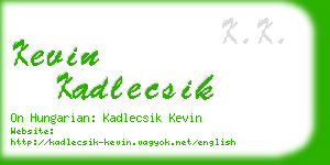 kevin kadlecsik business card